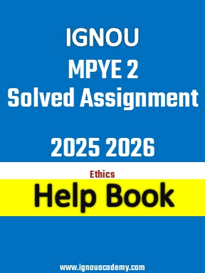 IGNOU MPYE 2 Solved Assignment 2025 2026